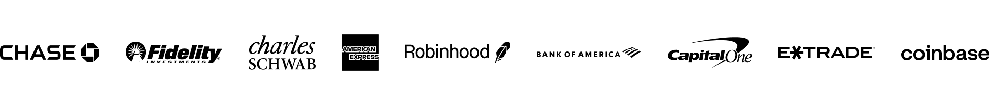 Supported Financial Institutions